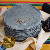 Tortillas azules orgánicas nixtamalizadas (1 docena)