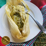 Tamal verde con carne de venado