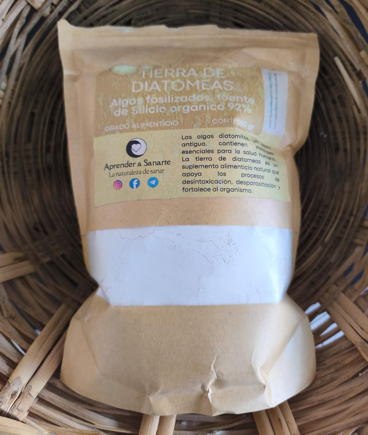 Tierra de diatomeas grado alimenticio (250g)
