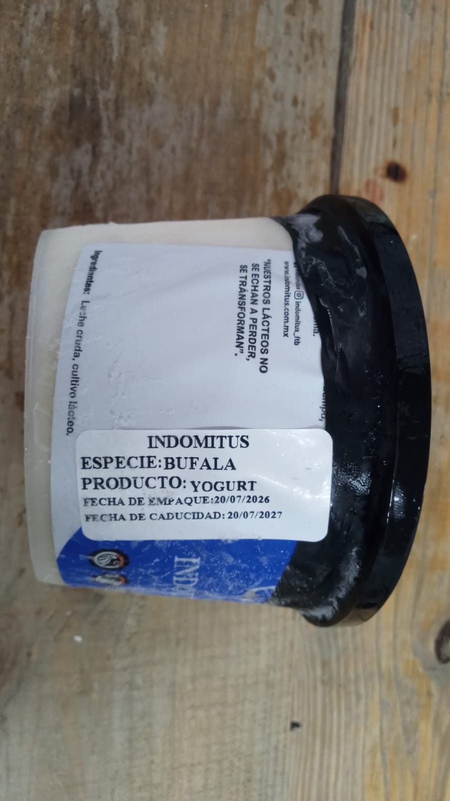 Yogurt Griego de Búfala A2A2 Orgánico 500ml Indomitus