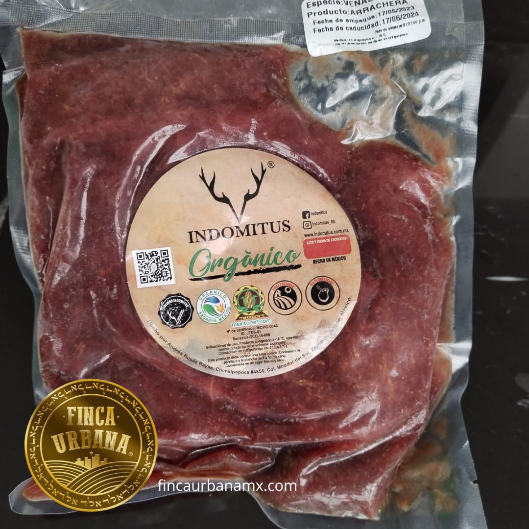 Carne de venado arrachera orgánico (500 g)