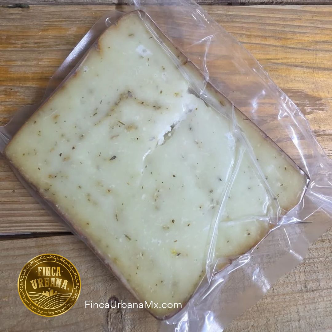 Queso Asadero de Búfala A2A2 Finas Hierbas Regenerativo Rancho Sehualaca, 300g