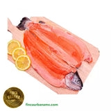 Filete de trucha arcoiris en corte mariposa