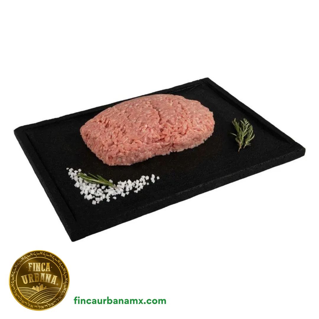 Carne de cerdo negro pelón mexicano. Molida orgánica (500 g)